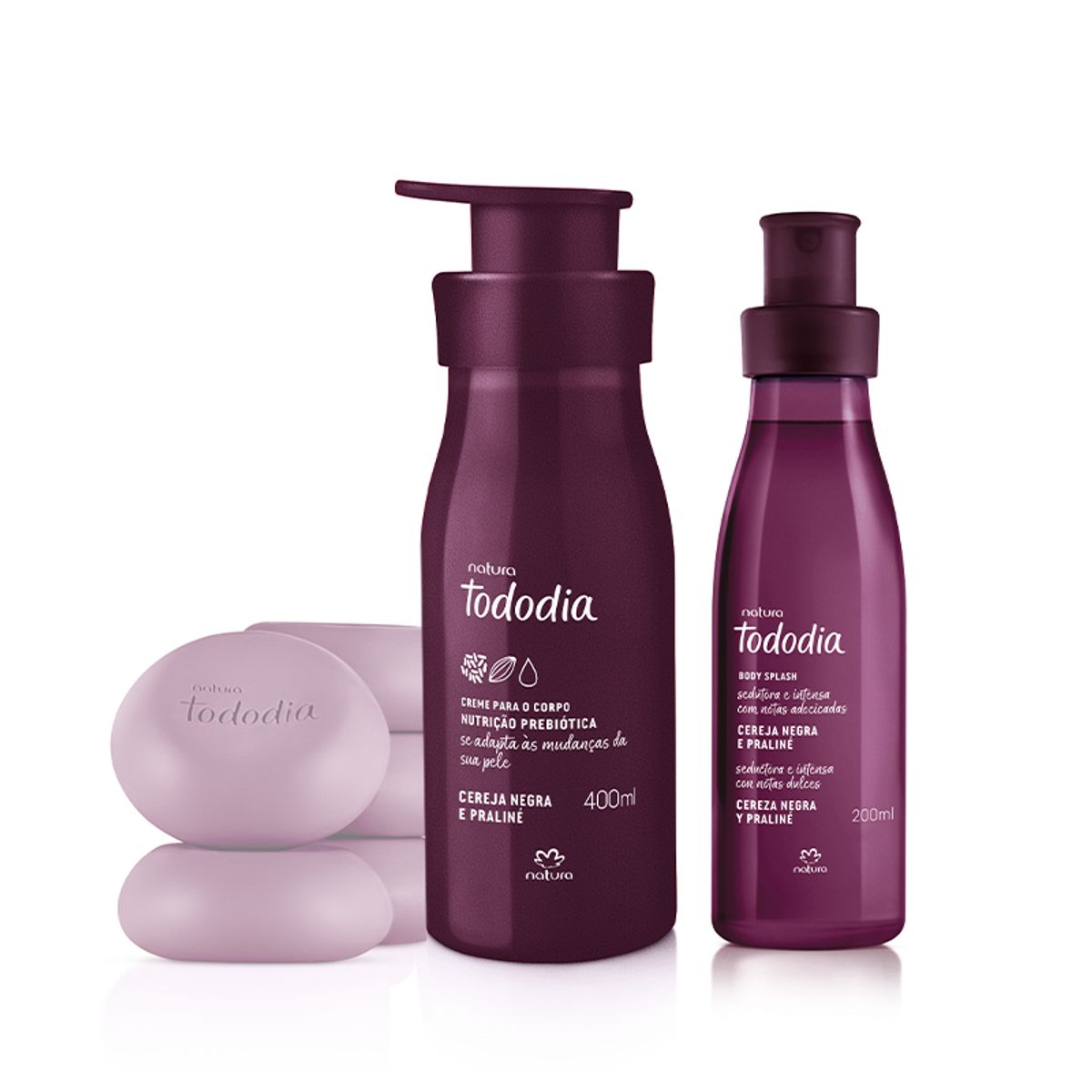 NATURA - Tododia Cereza negra y Praline Pack x3 - Natura