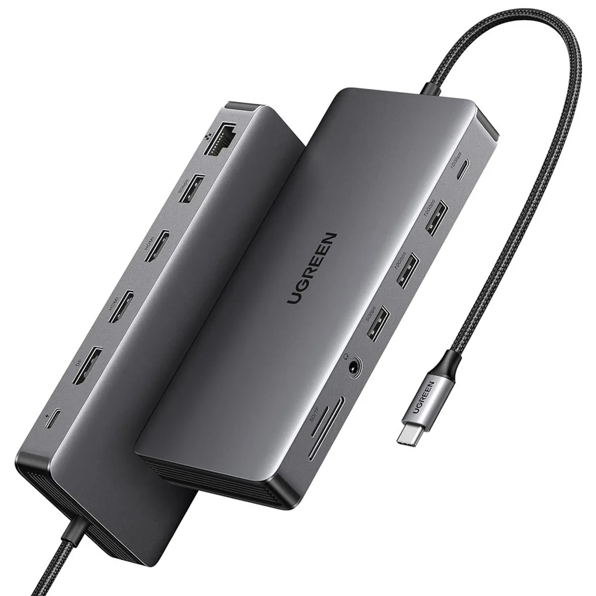 UGREEN - Adaptador Tipo C 13 En 1 Multiport Hub Lan Hdmi Dp 4k Ugreen