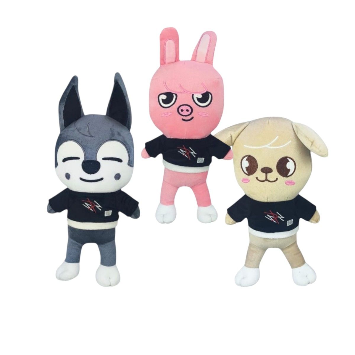 GENERICO - Pack 3 peluches  Stray Kids Wolf Dwaekki PuppyM