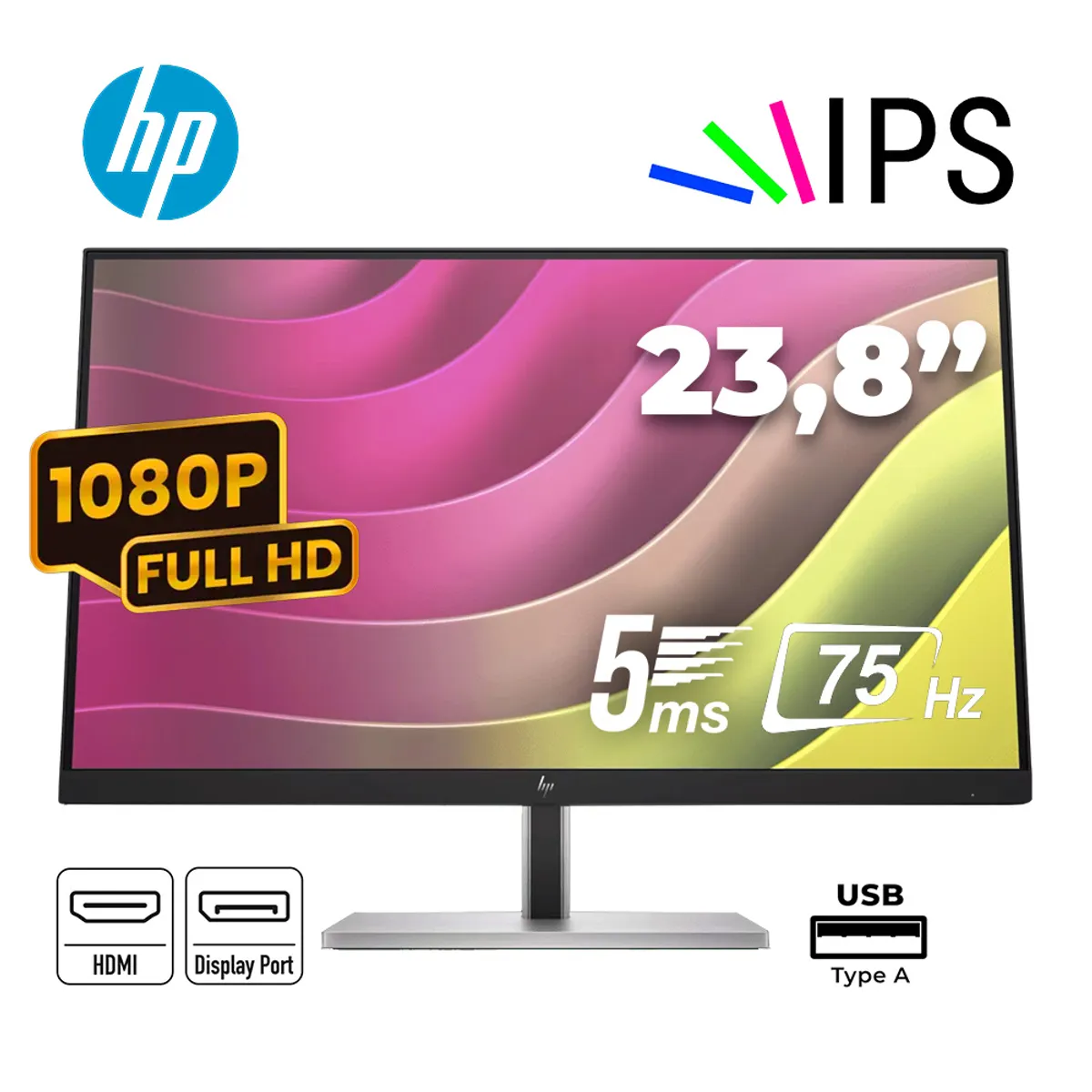 HP - MONITOR HP E24T G5 TOUCH 238 FHD IPS 1920X1080 DP USB