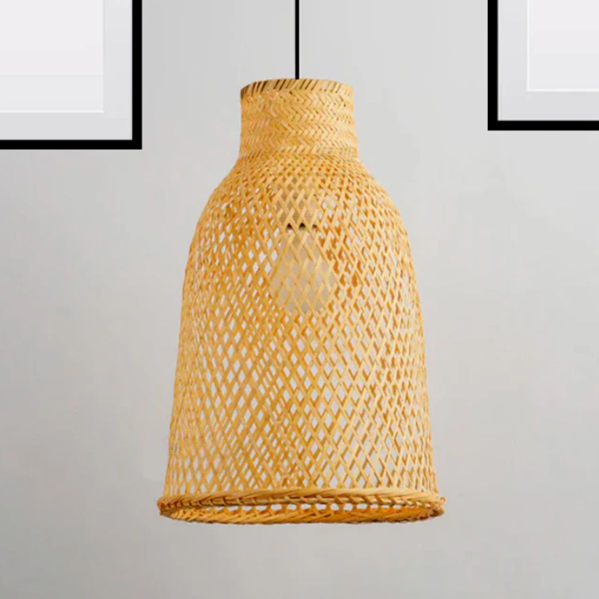 GENERICO - Lámpara Colgante de Bambu Natural  Led
