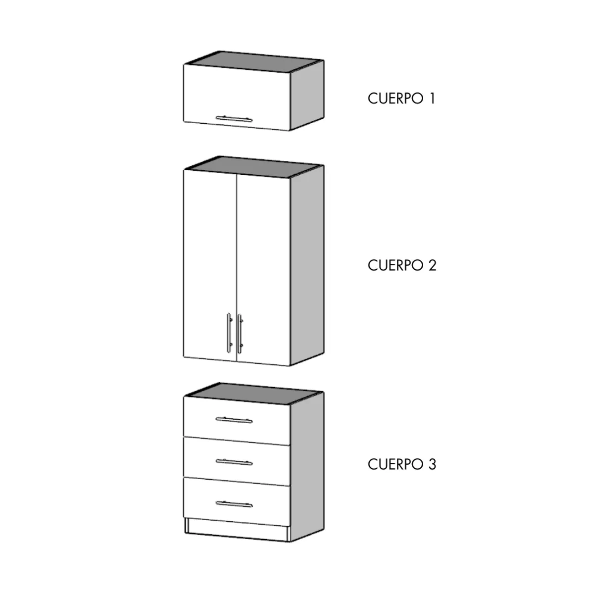 MUEBLES MACRUMO - Ropero armado de 150cm - TRIBECA