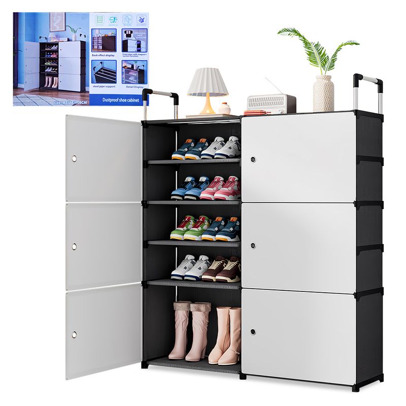 KELLER - Zapatera Organizador 2X5 Niveles Negro H06