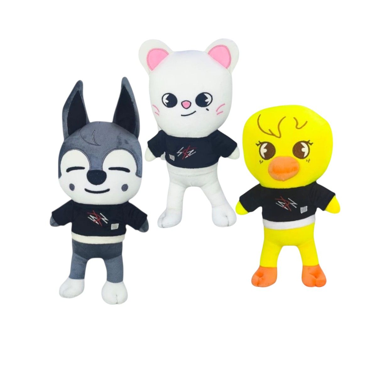 GENERICO - Pack 3 peluches Stray Kids Wolf Jiniret BBokAri