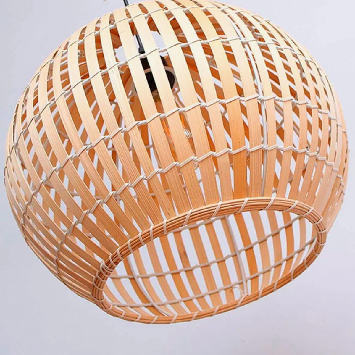 GENERICO - Lámpara Colgante de Bambu Natural  Led