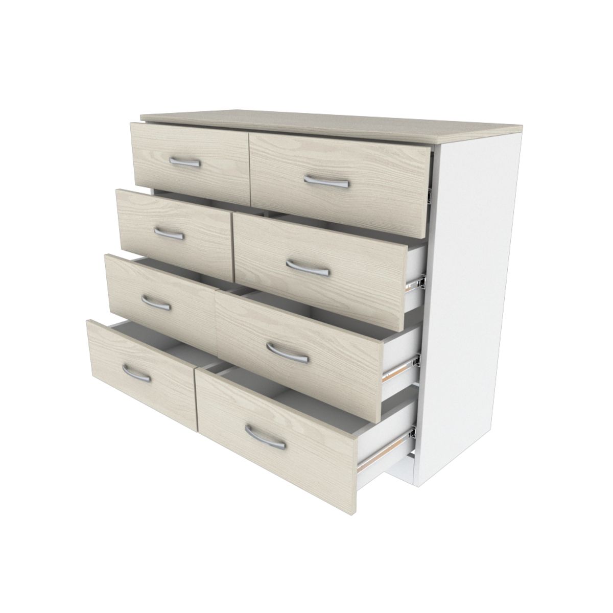 MUEBLES MACRUMO - Cómoda 8 Cajones ARENA