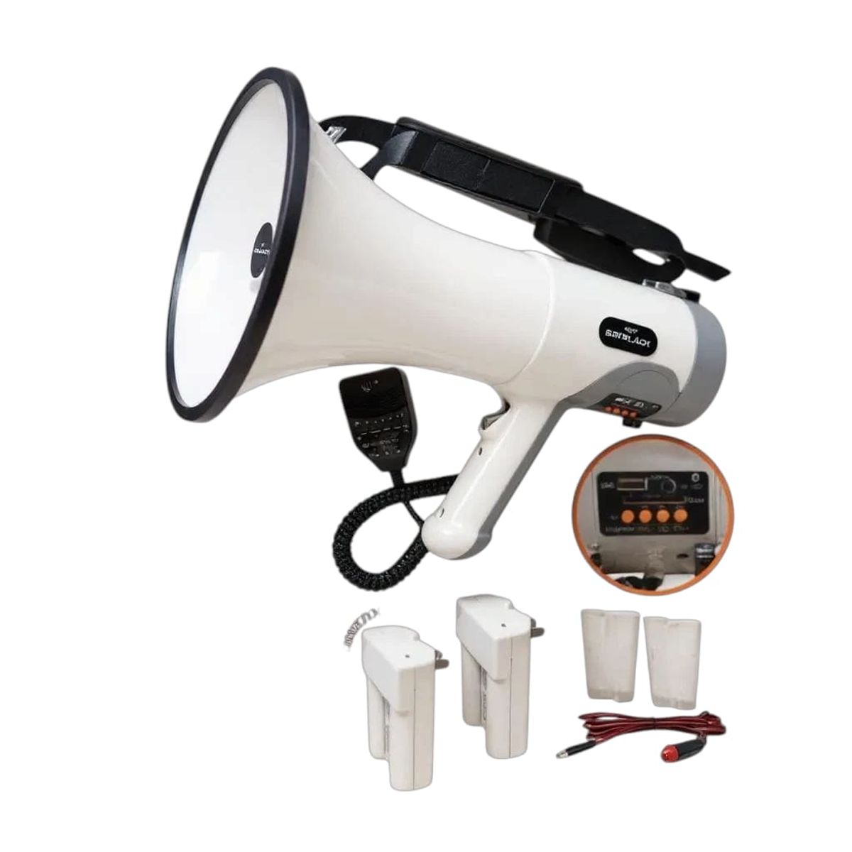 BATBLACK - Megáfono Recargable 250W con Sirena Bluetooth y USB BT-MF250 BATBLACK