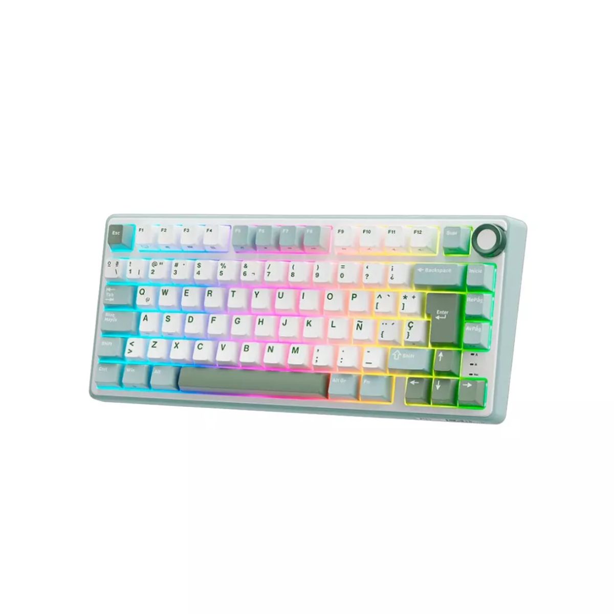 ROYAL KLUDGE - Teclado Royal Kludge RK R75 Cableado SKYCYAN - K SILVER SWITCH