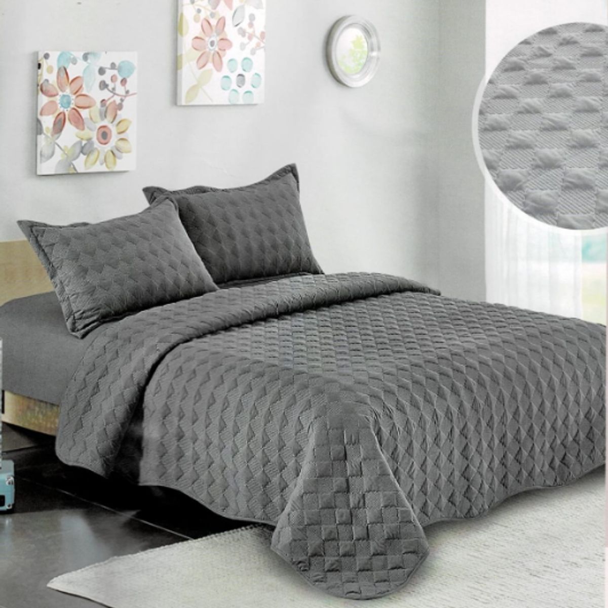 CUTE - CUBRECAMA MINGJIA 3 PIEZAS EN 2 PLAZAS