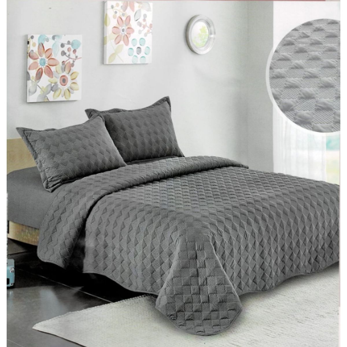 CUTE - CUBRECAMA MINGJIA 3 PIEZAS EN 2 PLAZAS