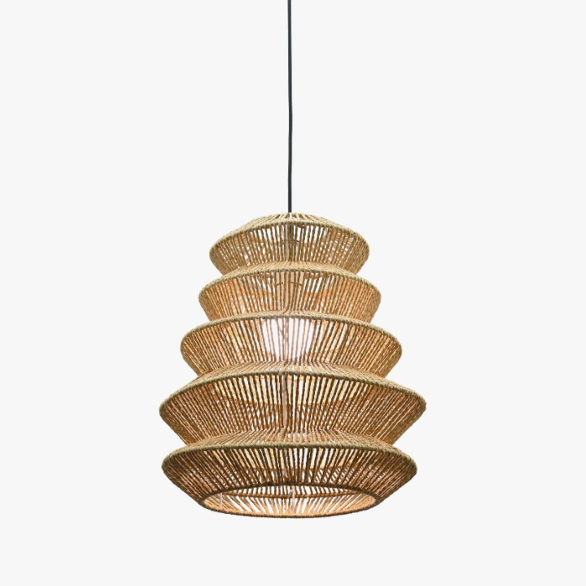 Lámpara Colgante de Rattan Natural Led, marca GENERICO - Foto Principal