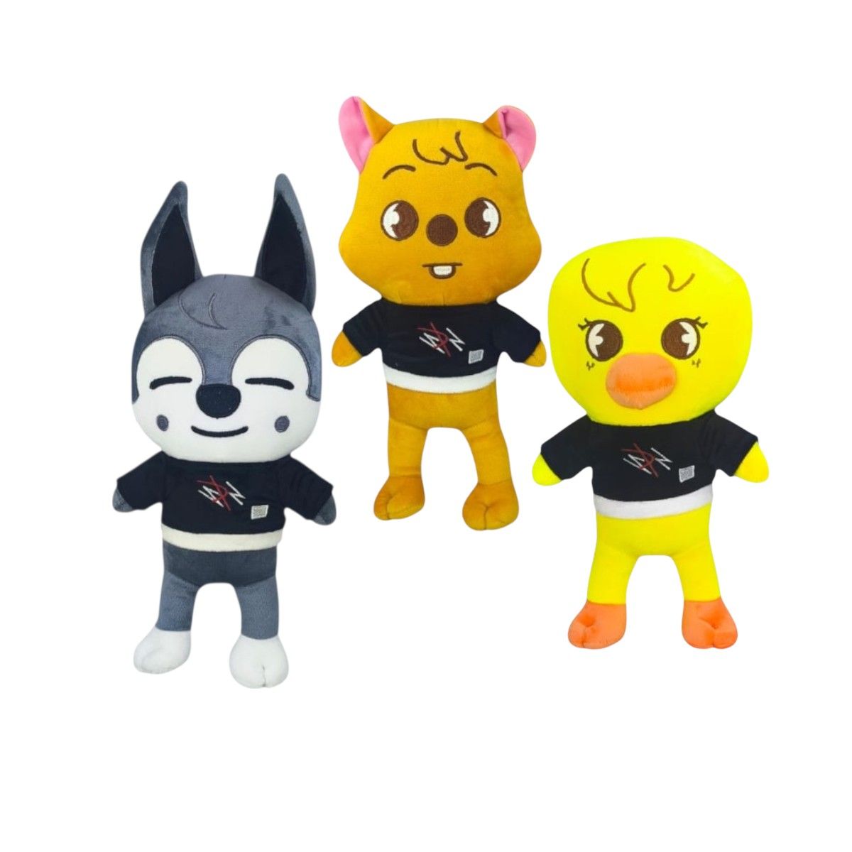 GENERICO - Pack 3 peluches Stray Kids Wolf Han Quokka BBokAri
