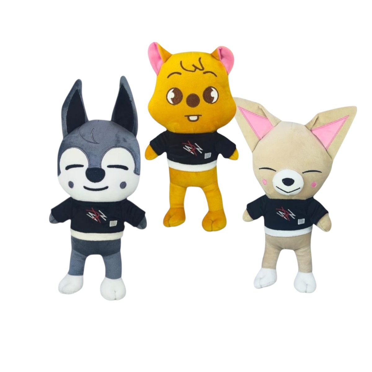 GENERICO - Pack 3 peluches Stray Kids Wolf Han Quokka FoxI.Ny