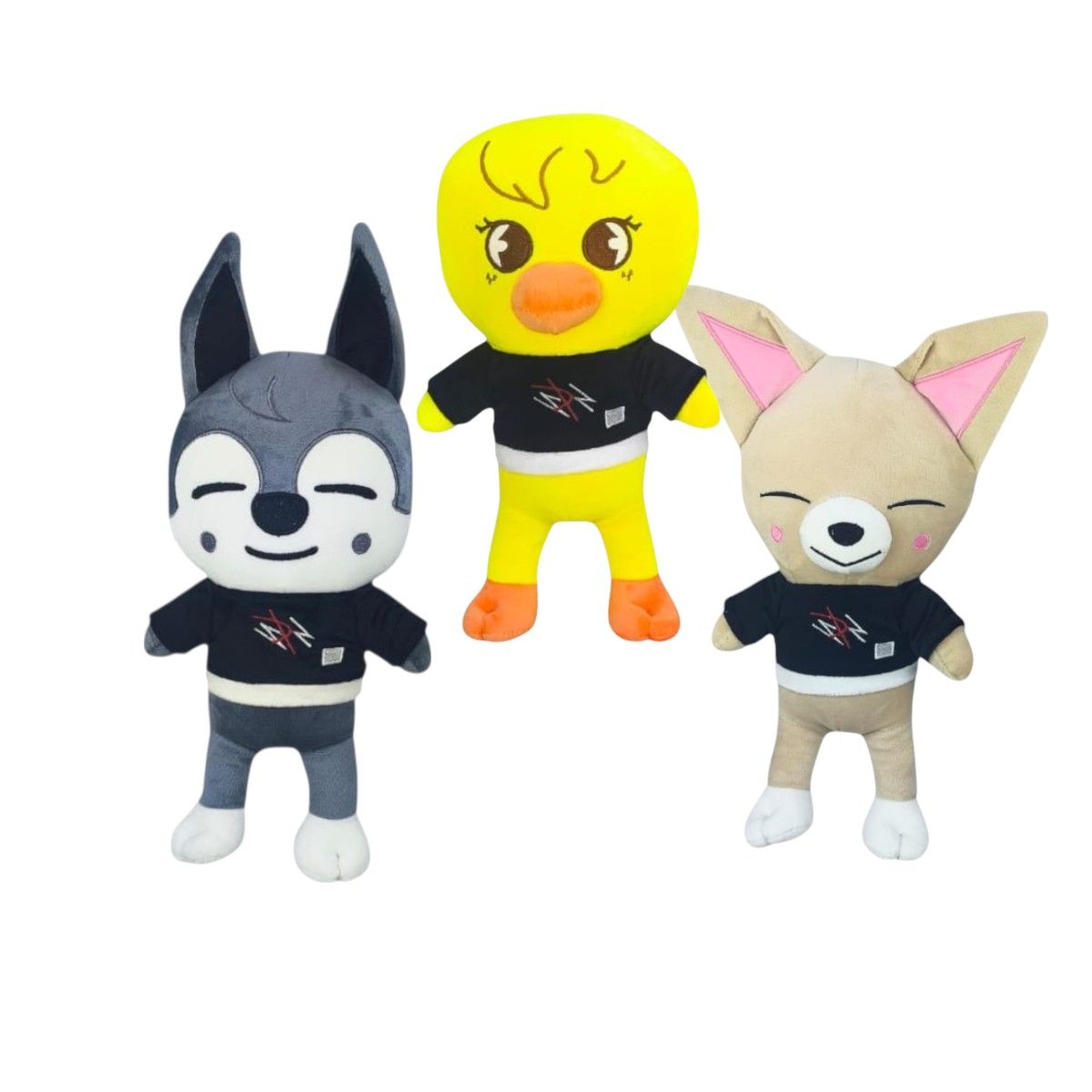 GENERICO - Pack 3 peluches Stray Kids Wolf BBokAri FoxI.Ny