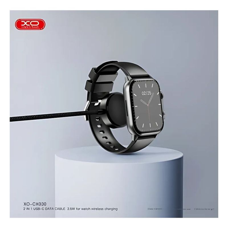 LDNIO - Cargador inalámbrico negro para Apple Watch con cable USB-C