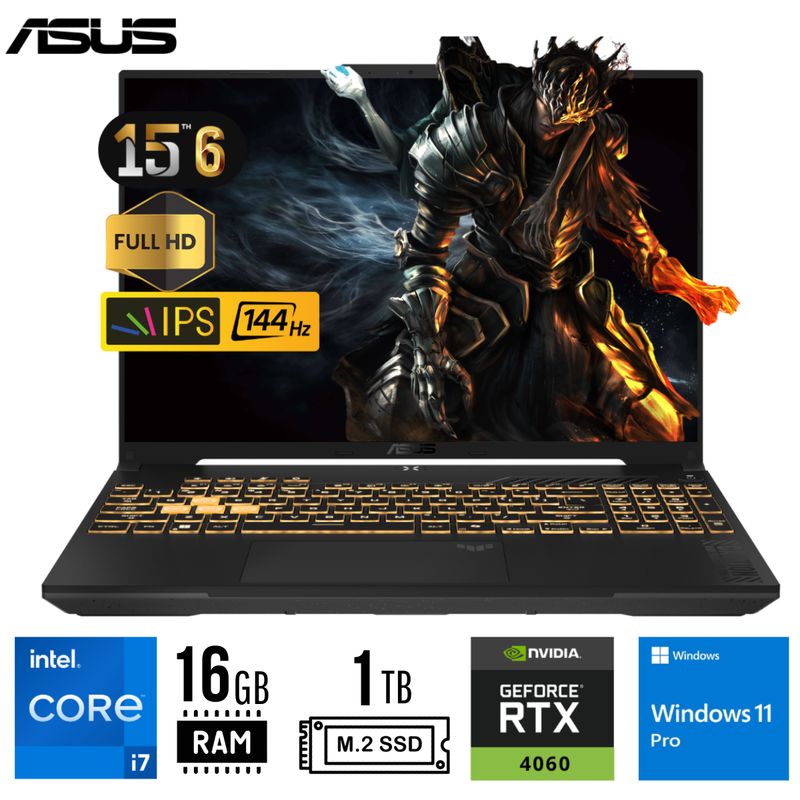 ASUS - LAPTOP ASUS TUF GAMING F15 INTEL CORE i7-13620H RAM 16GB SSD 1TB RTX 4060 8GB 15.6" FHD WIN 11