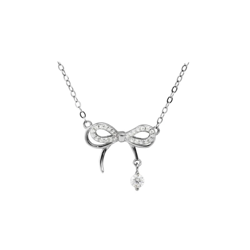 CLEO JOYAS & ACCESORIOS - Collar Coquette Plateado Plata
