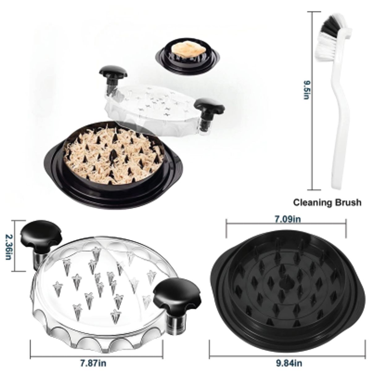 GENERICO - Deshilachador de pollo con tapa acrílica