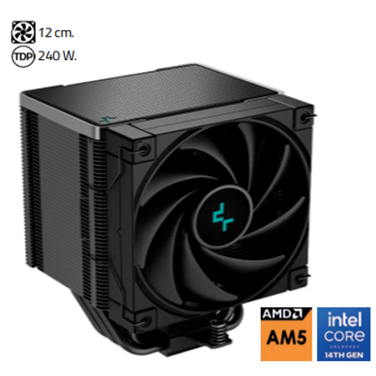 DEEPCOOL - Disipador Por Aire AK500 ZERO DARK 12 cm. 240 W. DeepCool