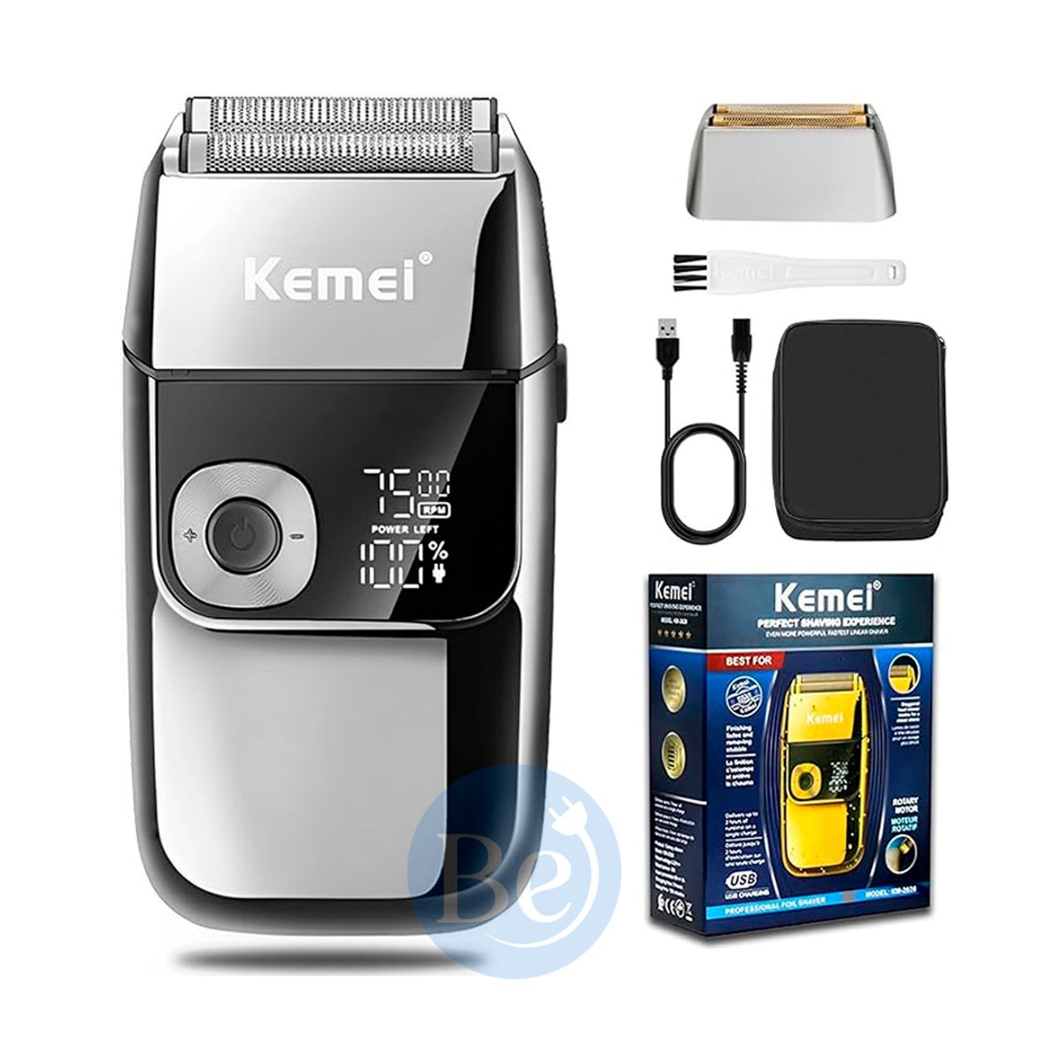 KEMEI - Afeitadora Shaver Kemei KM-2028 Plateado