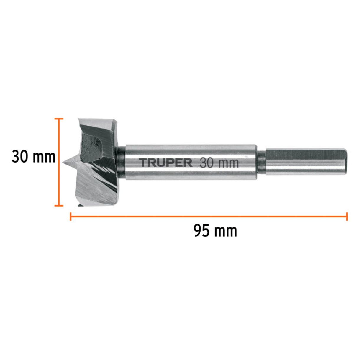 TRUPER - BFM-30 Broca forstner 30 mm para madera Truper - 102371