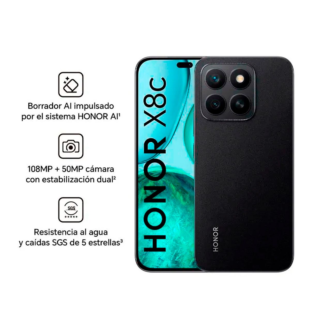 HONOR - Celular Honor X8c 8GB Ram 256GB Color Negro