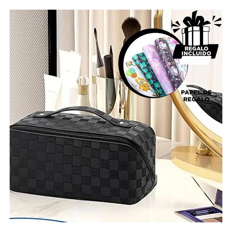 GENERICO - Pack12 Cosmetiquero Peque帽o en Negro Y+Papel de Regalo