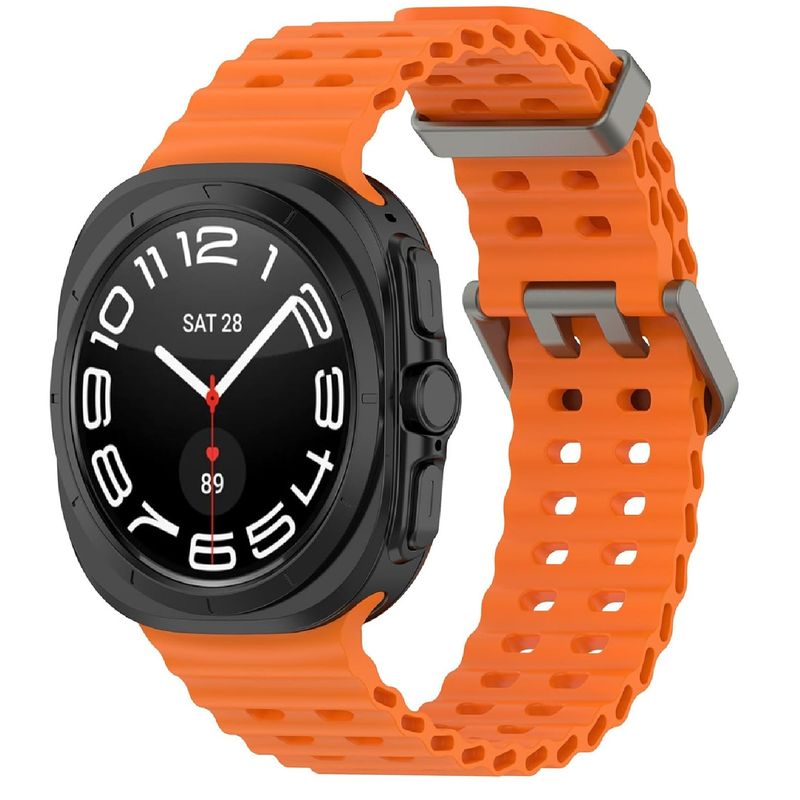 GENERICO - Correas de silicona para Samsung Galaxy  Watch 7 Ultra - Naranja