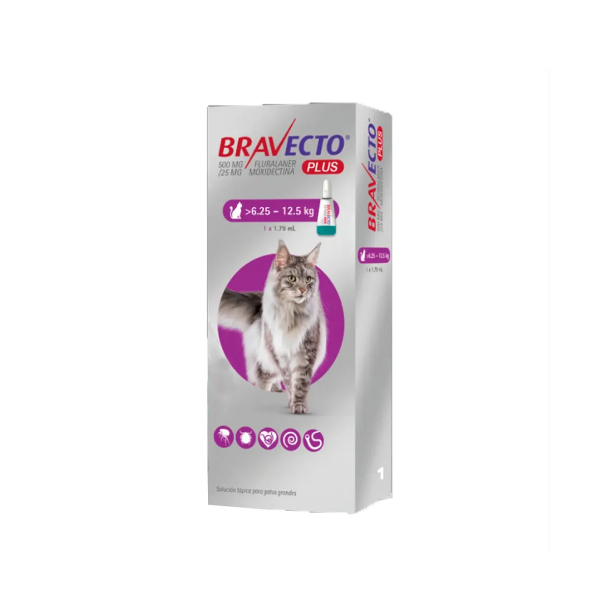 BRAVECTO - Bravecto Gato Plus 6 .25-12 .5 Kg x1 Pipeta