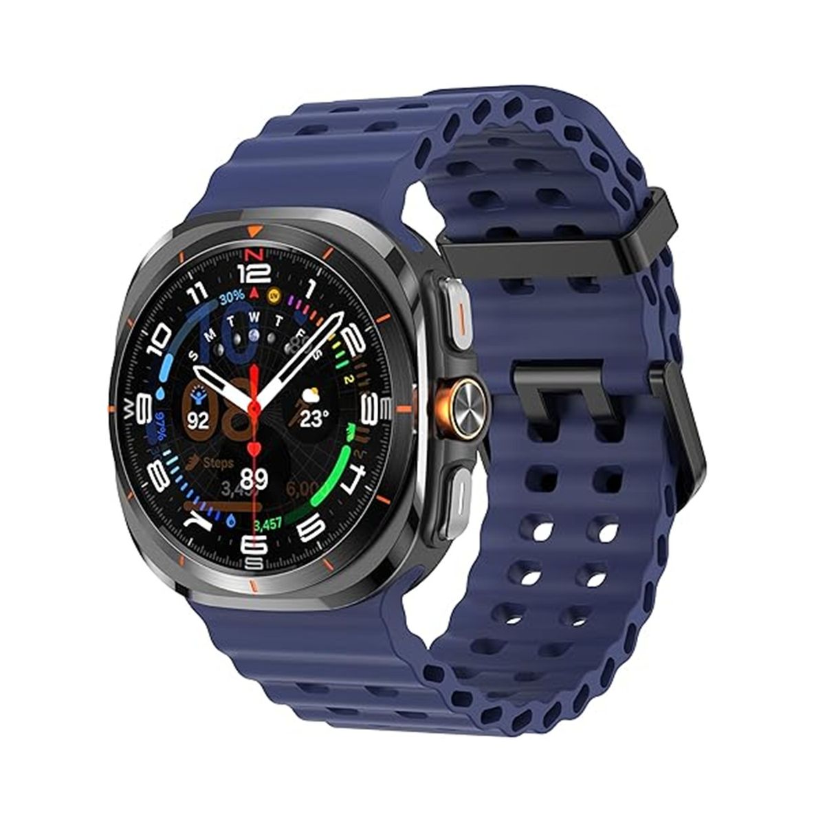 GENERICO - Correas de silicona para Samsung Galaxy  Watch 7 Ultra - Azul Noche