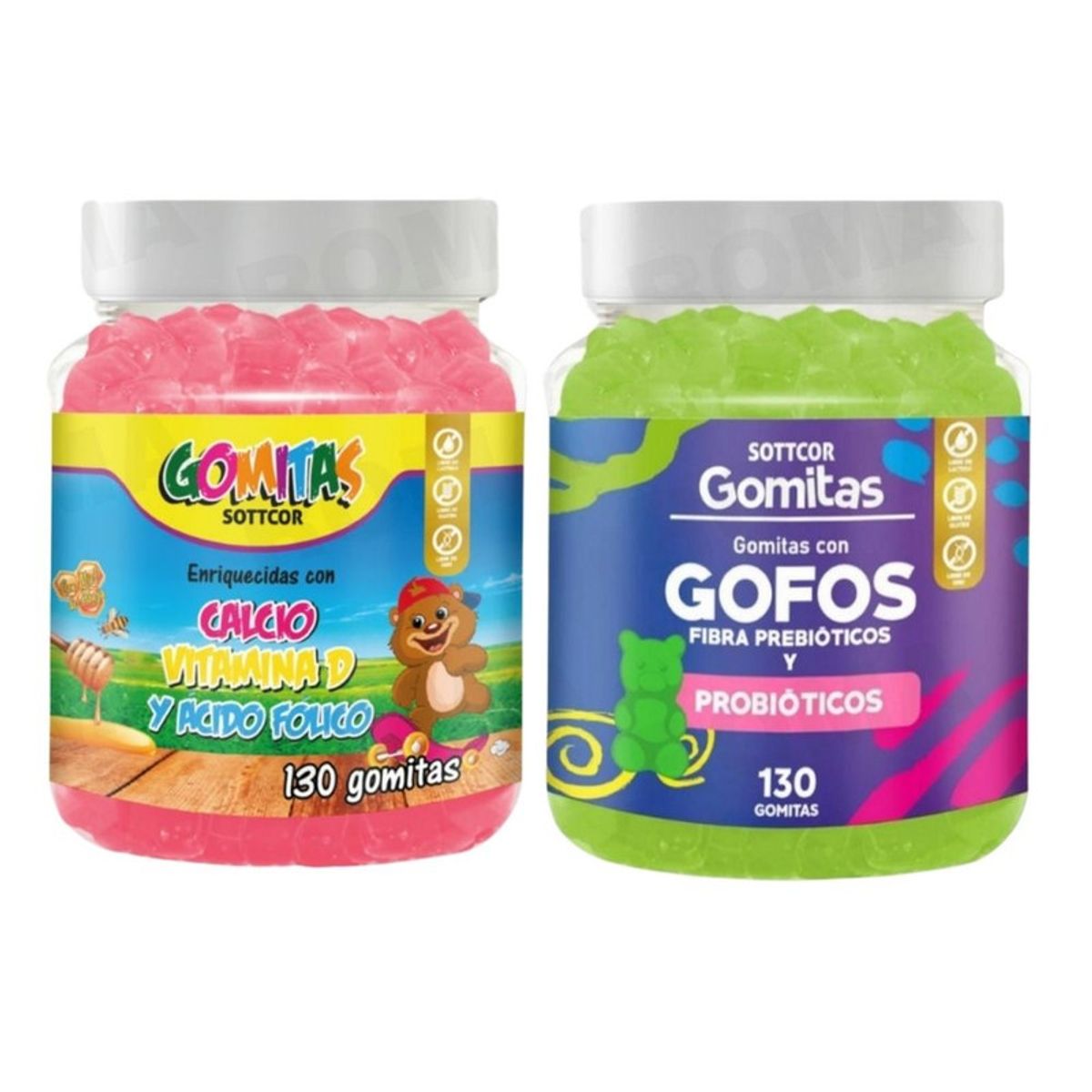 GENERICO - PACK 2 GOMITAS CALCIO NIÑOS  + GOFOS PARA NIÑOS 260 UND