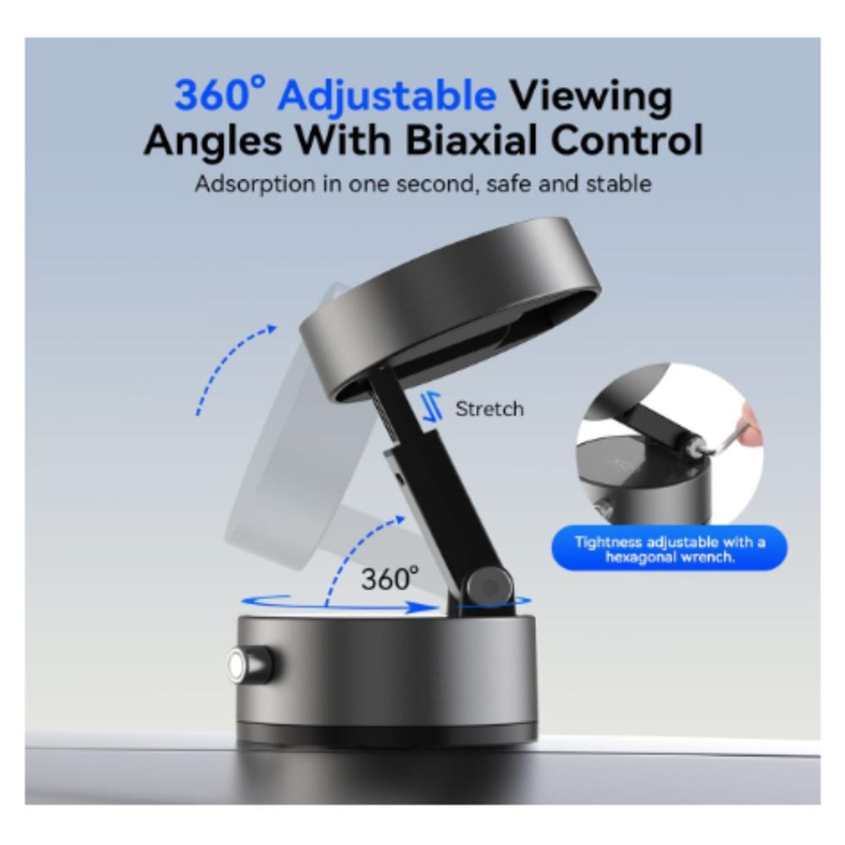GENERICO - Soporte Magnético para teléfono Ajustable de 360° Multifunción