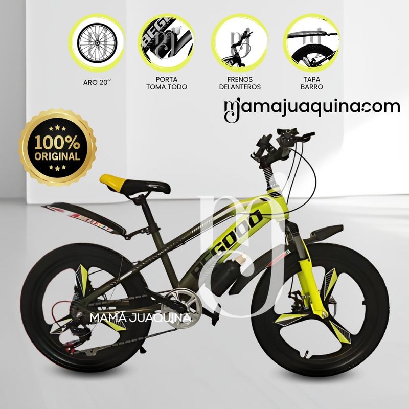 CONFORT - Bicicleta Deportiva para Niños Aro 20 «BEGOOD» Yellow