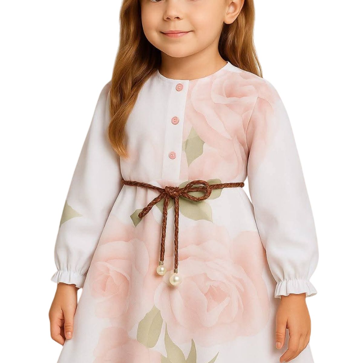 GENERICO - Vestido Flores Rosas con correa