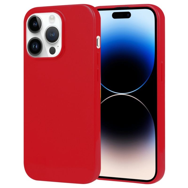 GENERICO - Funda Case para Oppo A17 Jelly Pearl Rojo Antishock Resistente