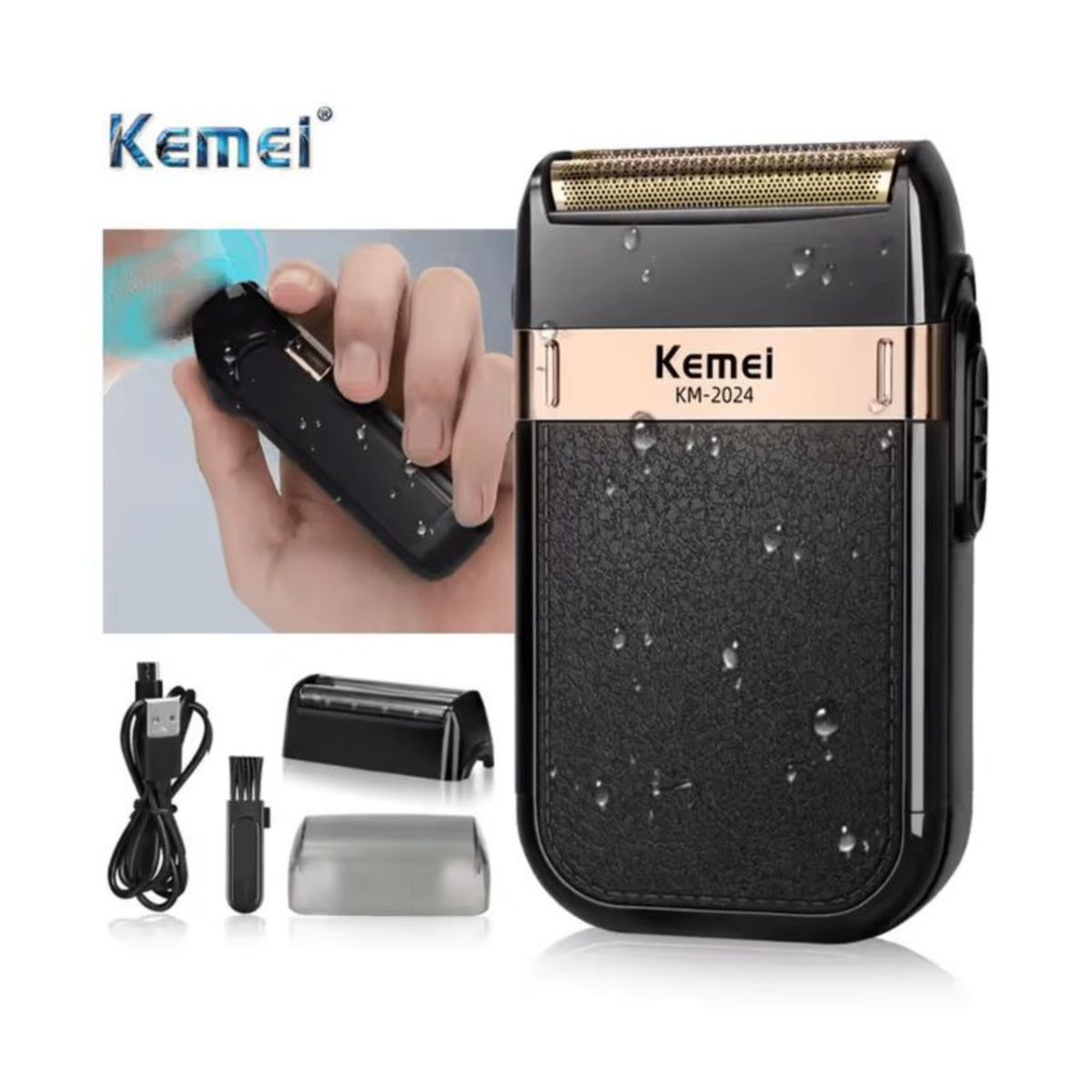 KEMEI - Rasuradora Electrica Portátil    Marca Kemei KM2024