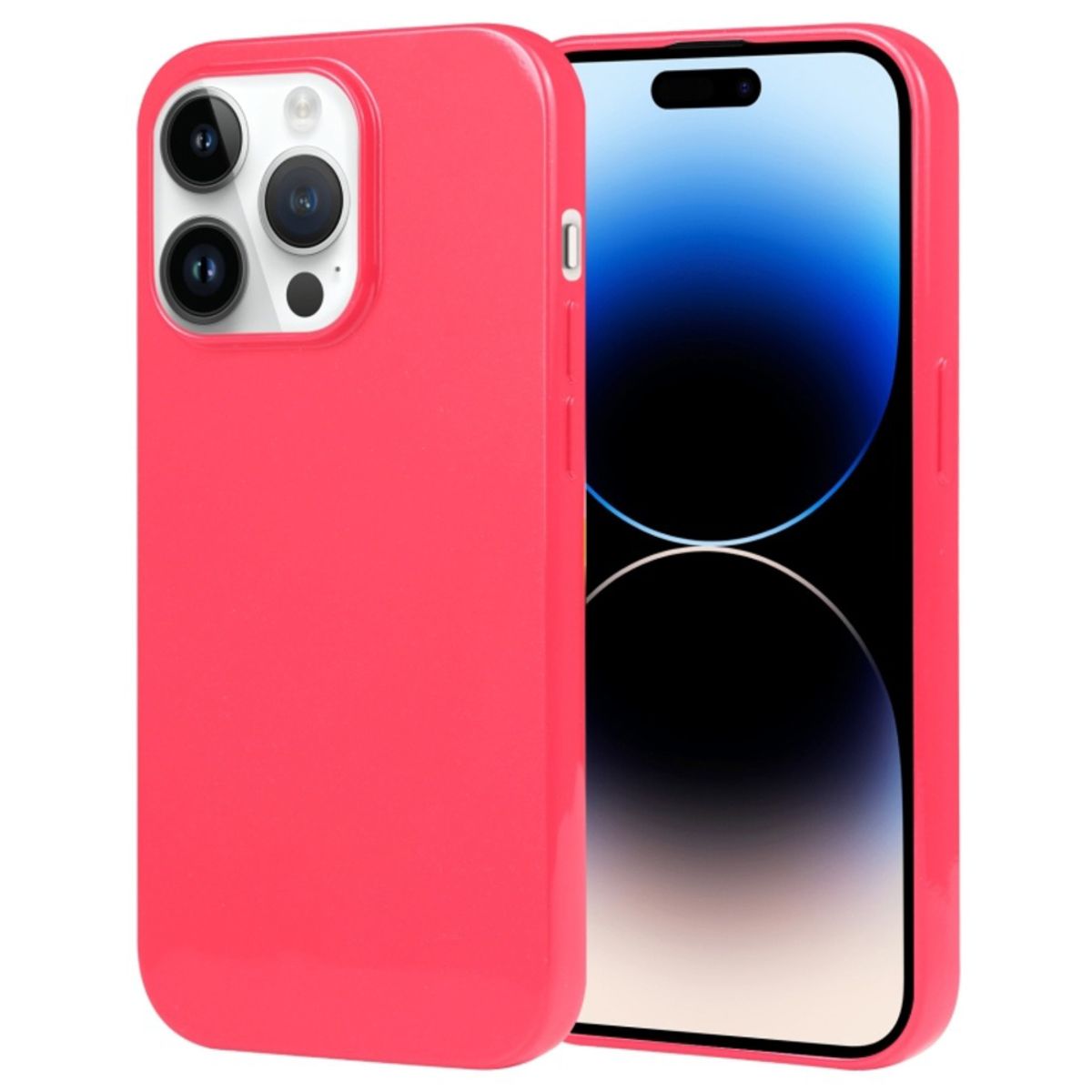 GENERICO - Funda Case para Motorola Moto E7 Jelly Pearl Fucsia Antishock