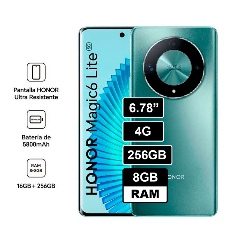 HONOR - Celular HONOR MAGIC 6 LITE 4G - 8GB RAM - 256GB Color Verde