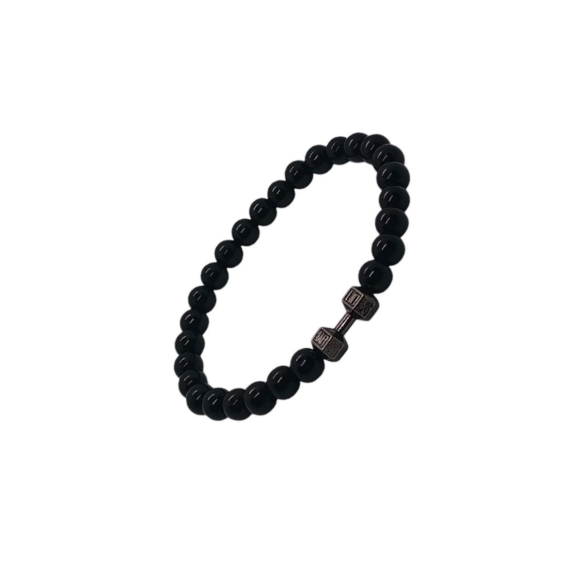 GENERICO - Pulsera de cuentas con mancuernas de gimnasio