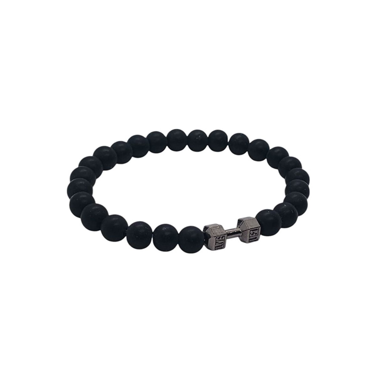 GENERICO - Pulsera de cuentas con mancuernas de gimnasio