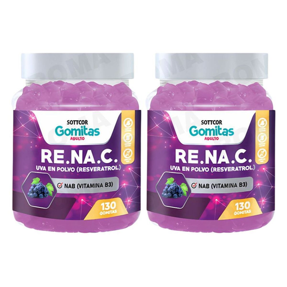 GENERICO - PACK 2 GOMITAS  RESVERATROL 260UND