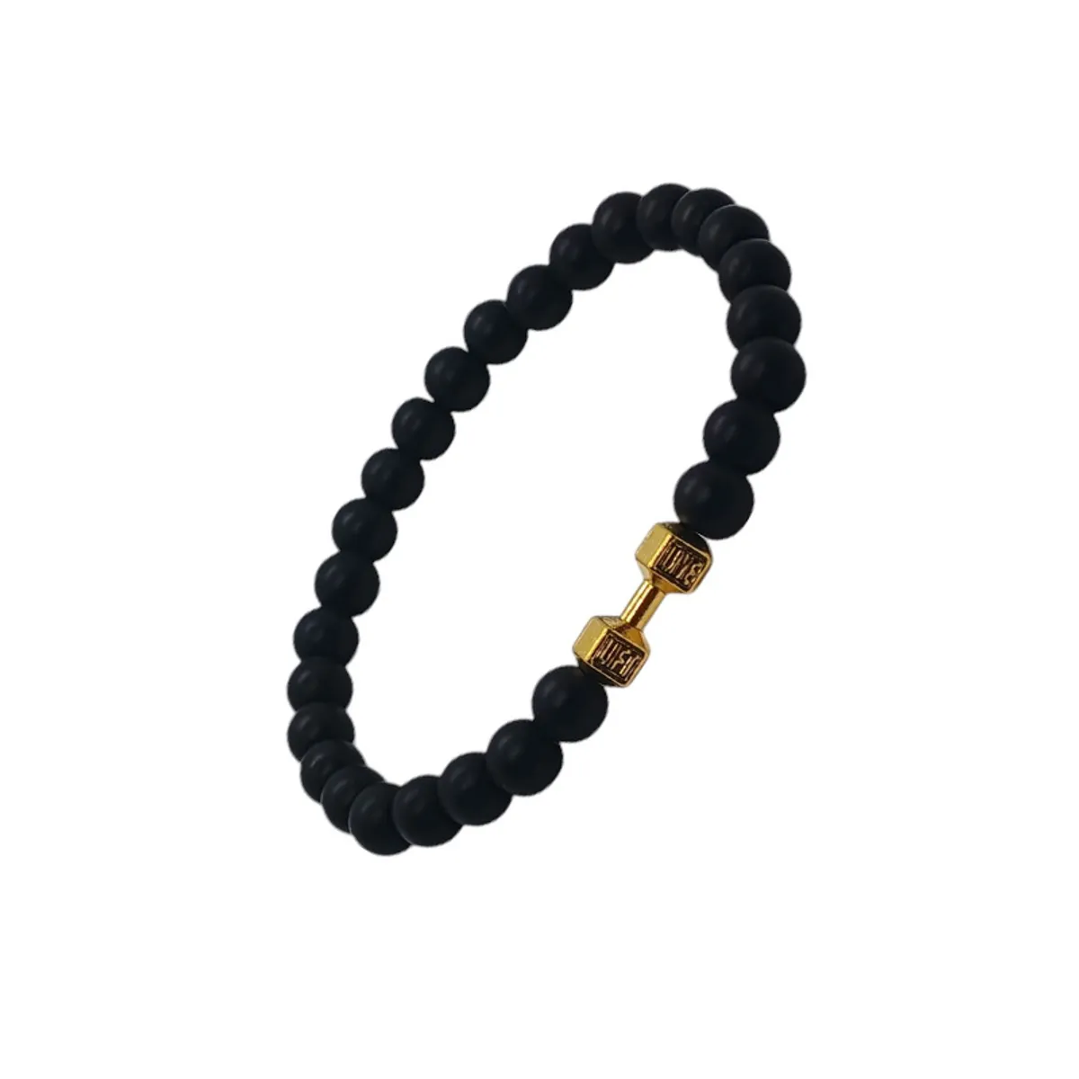 GENERICO - Pulsera de cuentas con mancuernas de gimnasio