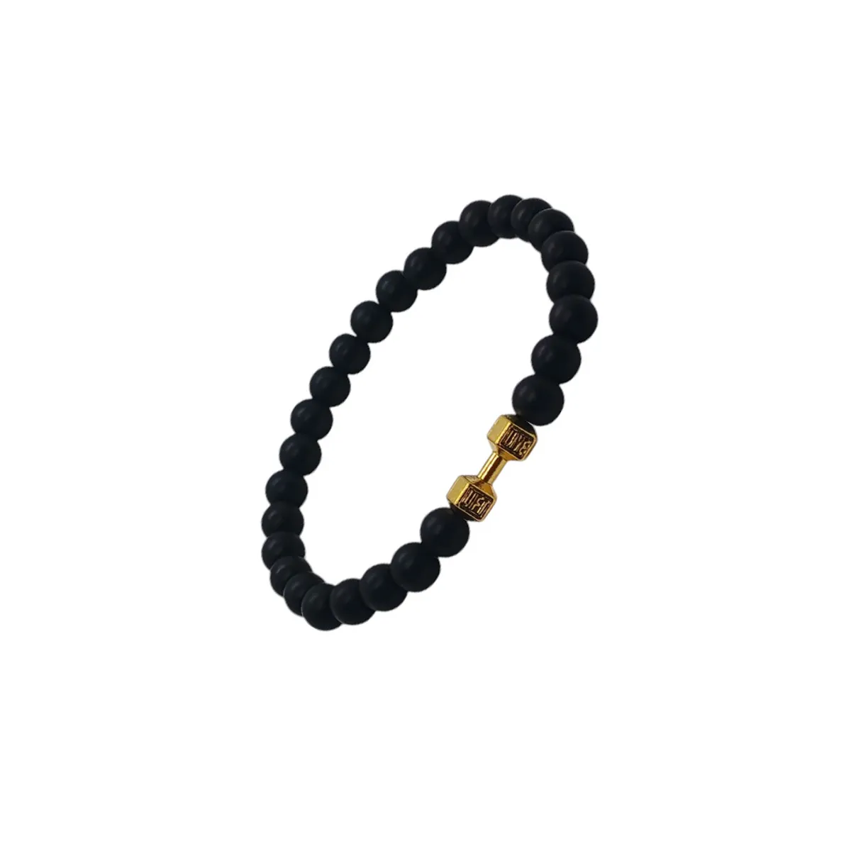 GENERICO - Pulsera de cuentas con mancuernas de gimnasio