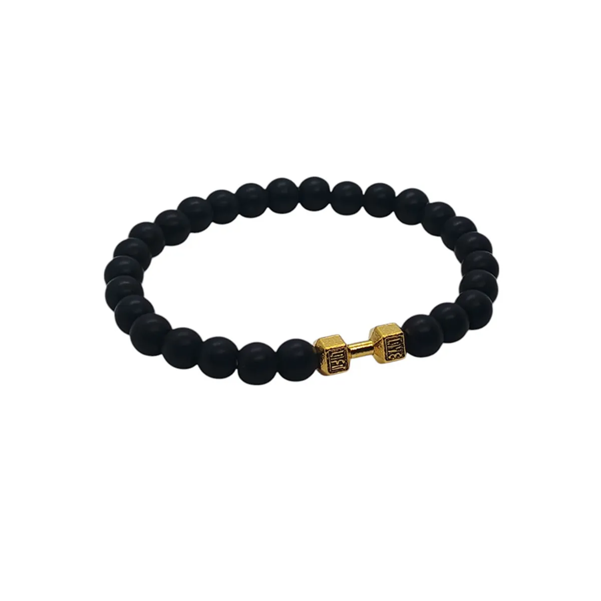 GENERICO - Pulsera de cuentas con mancuernas de gimnasio