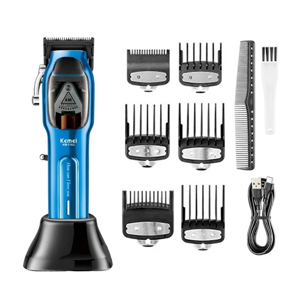 Combo Kemei Cortadora KM-1763 y Afeitadora Shaver Cordless KM-2027, marca KEMEI - Foto 2