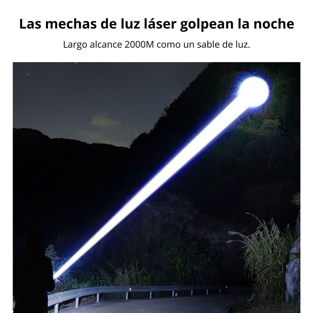 LIDIMI - Linterna LED Recargable 2000m con Zoom, Power Bank, Pantalla y 6 Modos