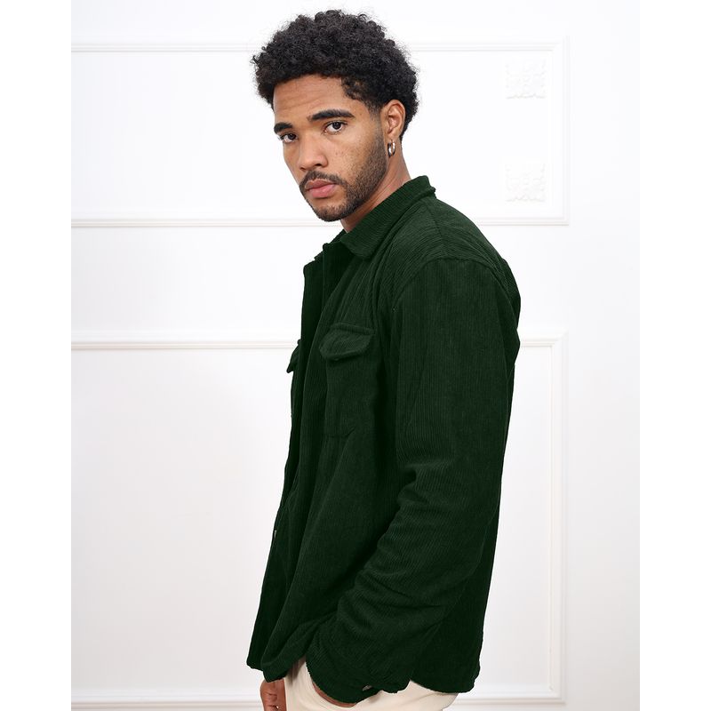 DM DEXMEN - Camisa Dexmen Corduroy Verde Militar