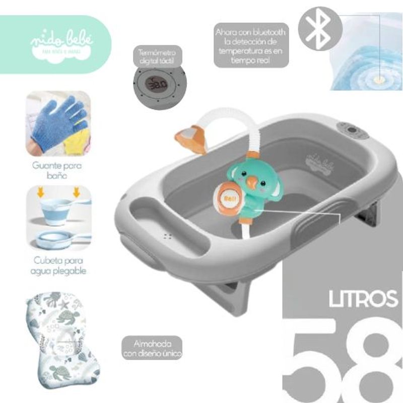 BABY - Bañera Plegable de Bebe modelo Atlantic grey