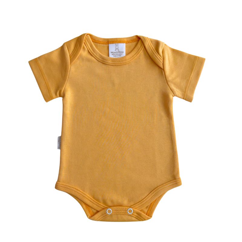 WAWA PIMA - BODY MOSTAZA MC 100%  ALGODÓN PIMA