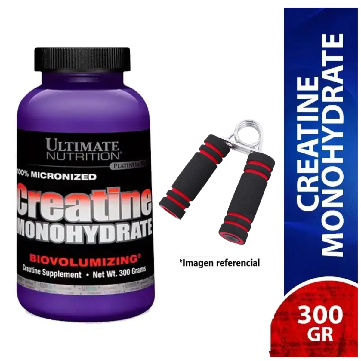 ULTIMATE NUTRITION - Creatina Ultimate Nutrition 300Gr Micronizada + Hand Grip